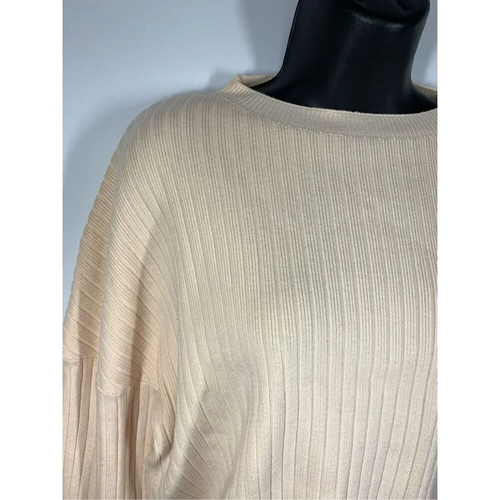 Lulus cropped ribbed bell sleeve sweater size XL NWT